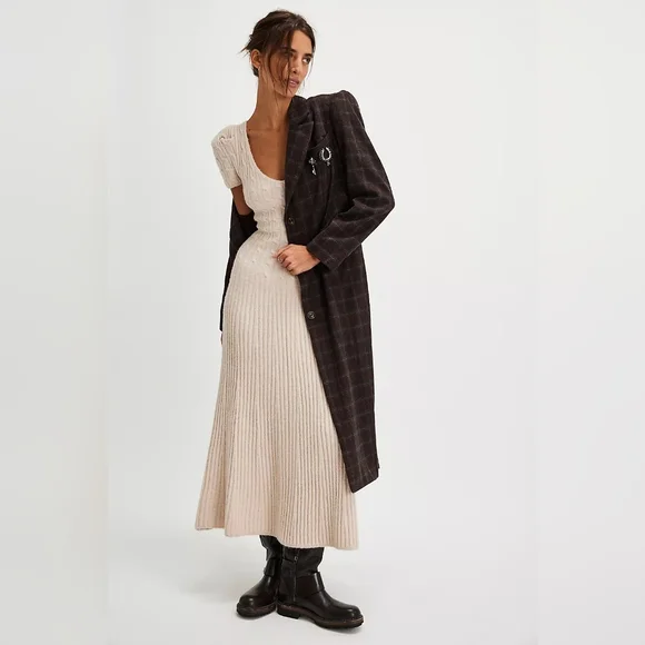 NWT Free People Masden Midi Knit Dress - Picture 3 of 4